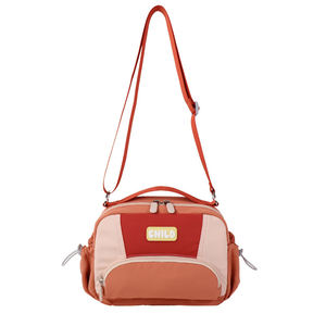 Bolsa de Viaje Informal Naranja Roja de Gran Capacidad con Cierre de Cremallera, para Uso en Todas las Estaciones, de Nailon, Simple y Moderna, Tipo Bandolera - Product Image 3