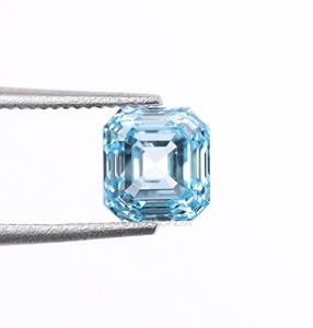 Diamante Cultivado en Laboratorio con Corte Asscher, Color Azul Fantasía, Certificado por IGI - Product Image 4