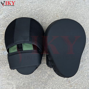 Service OEM ODM personnalisé, entraînement ergonomique des mains avec absorption des chocs haute densité, pads de boxe en cuir noir durables - Product Image 3