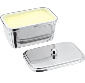 Caja de Mantequilla de Acero Inoxidable de Primera Calidad con Tapa, Contenedor de Mantequilla Sólido para Uso Doméstico/Hotelero con Precios Asequibles - Product Image 3