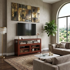 Export Quality Furniture Vietnam Modern Style 1 Year Warranty Solid Wood Adjustable <b>TV</b> <b>Stand</b> for Home Office Living Room - Product Image 4