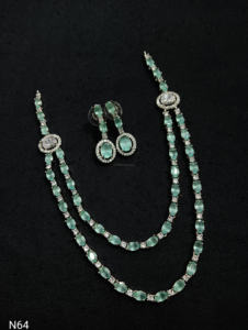 Classic American Diamond <b>Bridal</b> Jewelry <b>Set</b> Two-Piece <b>Necklace</b> and Earrings for Wedding Fashionable Classic Style - Product Image 2