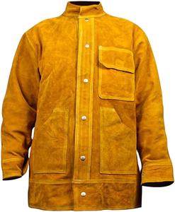 Chaqueta de protección para soldadura con aislamiento térmico, ropa de seguridad de alta resistencia, chaqueta de protección de cuero para la industria de la soldadura - Product Image 1