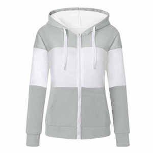Sudadera con Capucha para Mujer, 100% Algodón, Transpirable, Anti-Pilling, Anti-Arrugas, Diseño Asimétrico, con Bolsillos, para Invierno - Product Image 3