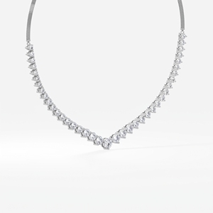 High Quality Graduation Diamond <b>Tennis</b> <b>Necklace</b> for Men Women Lab Grown Diamonds Sterling silver, 9KT,10KT, 14KT,18KT Jewel Gift - Product Image 6