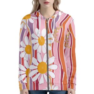 เสื้อสเวตเตอร์พิมพ์ลายแบบมีฮู้ดสีพื้นระบายอากาศได้ดี - Product Image 1