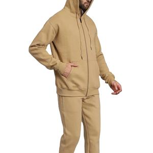 Sweats à capuche zippés surdimensionnés pour hommes, qualité supérieure, épaules tombantes, en molleton 100 % coton épais, décontractés, vente en gros pour l'hiver - Product Image 5