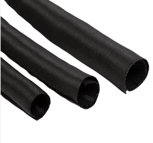 Manchon textile auto-roulé du fabricant en PET tressé, gaine textile en polyester ignifuge, tube en PET - Product Image 2