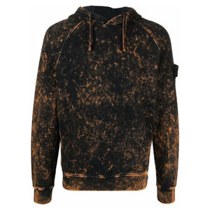 Sweat à capuche délavé pour homme, style vintage, en coton délavé, coupe décontractée, streetwear décontracté, avec poche avant - Product Image 5