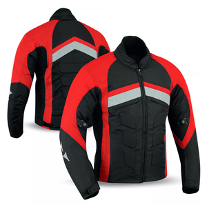 Chaqueta de Motociclismo Textil Unisex Personalizada, 100% Poliéster, Transpirable, Resistente al Viento, Protectora, con Armadura, Manga Larga, Alta Calidad - Product Image 1
