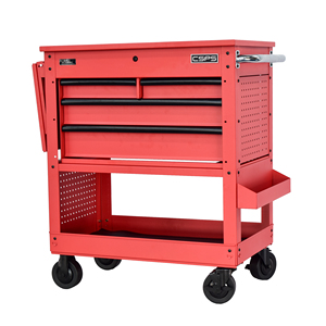 Heavy Duty Powder Coated Steel 4 <b>Drawer</b> Utility Cart Family keywords: for Garage Workshop Storage Use - Product Image 2