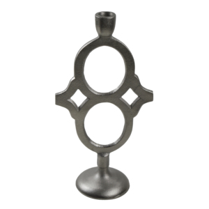 Supports de bougies faits à la main en aluminium coulé brut, design élégant, pour la maison, la villa, la vaisselle et les centres de table de mariage - Product Image 1