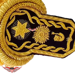 Epaulettes con Flecos de Oro, Bordados a Mano, Ecológicos, Estilo Napoleónico, Personalizables, Vintage Francés, Ceremoniales - Product Image 2