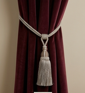 Elegant Traditional Curtain <b>Tiebacks</b> with Tassel Decorative Rope Holders for Classic Window Drapes - Product Image 1