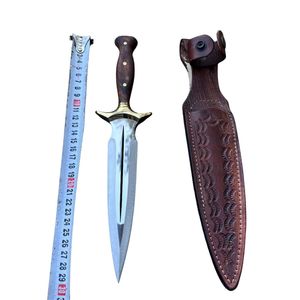 Couteau de chasse portable à lame fixe, équipement de survie pour le camping et la randonnée en plein air, acier Damas, compact, léger, multi-usage, DIY, OEM - Product Image 4