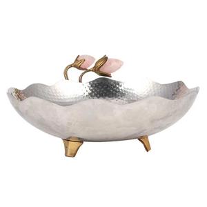 Bol à fruits moderne de luxe en aluminium, finition métallique thermolaquée, bol rond pour chocolat, taille personnalisable disponible, fait main - Product Image 6