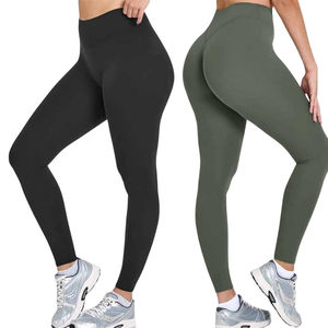 Pantalons de yoga taille haute pour femmes, leggings jacquard, extensibles, confortables, respirants, sans couture, vêtements de sport pour la salle de sport - Product Image 1