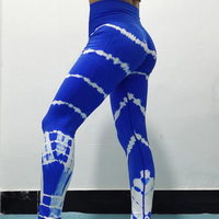 Legging Tie-Dye Longue Taille Haute Effet Push-Up pour Entraînement, Gym et Yoga