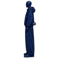 Survêtements à capuche bleu marine pour hommes, pantalons de survêtement avec motif de bateau en relief, coupe ample, fermeture éclair sur le devant, manches longues, streetwear avec poches latérales