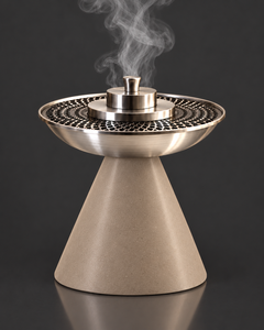 Brûleur d'encens Oud moderne en acier inoxydable durable et écologique, style Jali arabe, avec un design inspiré du Moyen-Orient - Product Image 2