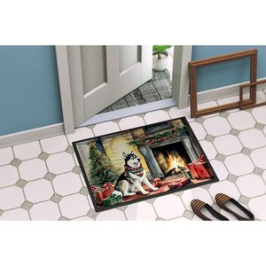Siberian Husky Cozy Christmas Doormat Non-Slip <b>Indoor</b> Outdoor 24H X 36W Low Pile Rug for Entryway Washable Front <b>Door</b> <b>Mat</b> - Product Image 4