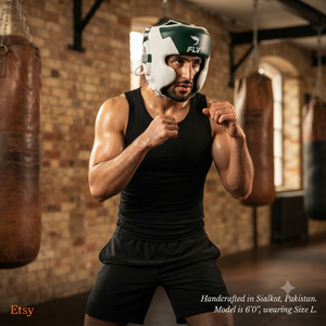 Nuevo Set de Entrenamiento de Boxeo de Cuero Hecho a Medida, Guantes de Kickboxing Súper Cómodos, Set de Boxeo Verde y Blanco - Product Image 3
