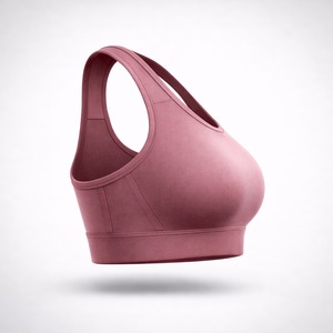 Sujetador deportivo OEM personalizado para mujer, liso, antiarrugas, transpirable, de Spandex/Poliéster, de alto impacto, para Yoga, Fitness y Running, con cierre frontal. - Product Image 3