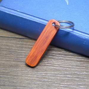 Porte-clés en bois vierge à personnaliser, formes rectangulaire, cœur, rond, à graver - Product Image 4