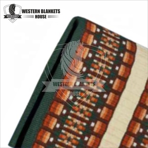 Tapis de selle d'équitation de dressage occidental lourd et confortables durables en laine de Nouvelle-Zélande avec rembourrage en coton pour les spectacles équestres - Product Image 4
