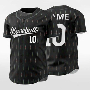 Camiseta de Béisbol Sublimada Personalizada con Botones, Uniforme de Equipo Transpirable que Absorbe la Humedad para Torneos en EE. UU. - Product Image 6