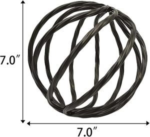 Black Modern Eco-friendly High Standard Quality Metal Decorative Balls for Living Room Bedroom <b>Study</b> Room Office Coffee Table - Product Image 3