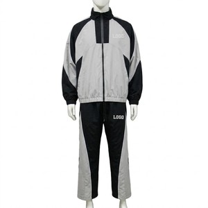 Mens Vintage Panel Tracksuit <b>Zip</b> <b>Up</b> <b>Jacket</b> Jogger Set Contrast Color Streetwear Training Sports Suit Custom Logo OEM - Product Image 6