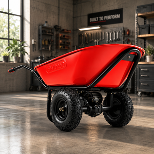 Tayo EWD260 Heavy Duty Foldable Metal Two-Wheel Wheelbarrow Manual <b>Transport</b> Cart 260kg Capacity Red - Product Image 1