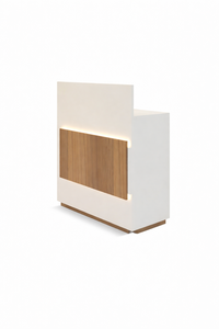 เคาน์เตอร์คิดเงินร้านค้าปลีกสมัยใหม่ ดีไซน์ LED พร้อมตู้เก็บของ  ตกแต่งด้วยไม้คุณภาพพรีเมียม  สามารถปรับแต่งได้ - Product Image 5