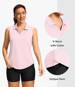 Débardeurs de golf personnalisés pour femmes avec logo, sans manches, anti-humidité, respirants, à ourlet incurvé, pour le tennis et les sports athlétiques - Product Image 3