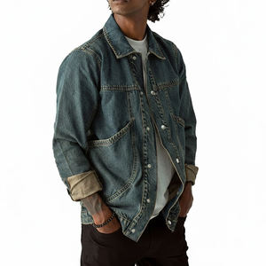 Chaquetas Vaqueras para Hombre, Nueva Colección, Estilo Urbano, Cómodas, Ecológicas, Cuello Alto, Bolsillos Delanteros, Invierno - Product Image 1