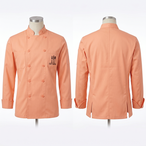 ชุดยูนิฟอร์มเชฟชาย ผ้าโพลีคอตตอน 180 GSM สีเขียวมิ้นท์ แผงหลังตาข่าย แขนสั้น ปักลายตามสั่ง พิมพ์ลาย ป้ายทอ - Product Image 5