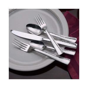 Stainless Steel Cutlery <b>Utensils</b> <b>Set</b> with Silver Plated Waving Design Handle for Back to School - Product Image 3