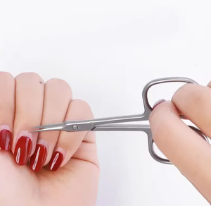 Ciseaux à ongles professionnels en acier inoxydable, manucure, pédicure, pointe fine, ciseaux à sourcils, ciseaux à poils du visage, ciseaux à cuticules courbés - Product Image 3