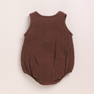 Mameluco de burbuja de muselina orgánica Cocoa Whisper Ropa de bebé de calidad premium - Product Image 2