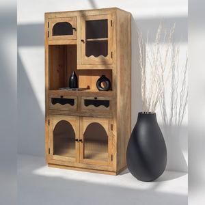 Vitrina de Madera Vandana Altis Arion, Mueble de Almacenamiento Moderno de Madera Maciza con Diseño Minimalista - Product Image 3