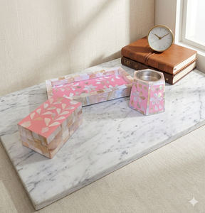 <b>Gift</b> for Girl Mini Mubkhar Set Special Mother of Inlay Wood Seed Box Tray Bakhoor Burner Madkhan Home Fragrance <b>Eid</b> <b>Gift</b> - Product Image 1