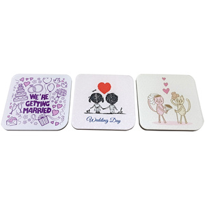 Imán Acrílico Cuadrado Morado para Refrigerador, Accesorios de Boda, Adhesivo para Casarse - Product Image 5