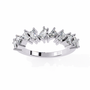 Anillo de Compromiso, Aniversario o Boda de Oro de 10k, 14k o 18k con Diamante Corte Baguette para Mujer, Certificado IGI, Diseño de Diseñador de Moda - Product Image 3