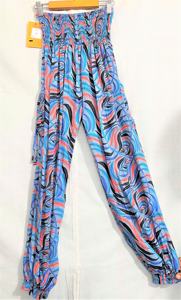 Pantalon pour femme HNA en rayonne tissée à imprimé floral, taille mi-haute, respirant, taille élastique, décontracté, coupe large, longueur intégrale, ample, été - Product Image 2