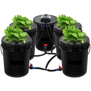 Sistema Hidropónico DWC de 5 Galones con 5 Cubetas, Kit de Cultivo en Agua Profunda, Bomba, Piedra de Aire, Equipo de Irrigación e Hidroponía - Product Image 5