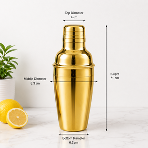 Shaker à cocktails en métal doré 550 ml, style Boston, outil de bar de luxe, utilisation à domicile - Product Image 4