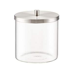 Frasco de vidrio multiusos con tapa metálica, útil para almacenamiento en la cocina, decoración y para mantener los alimentos frescos. - Product Image 1