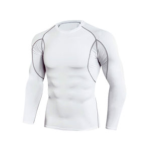 Custom Swimming Recycled Nylon Rash Guard With UPF 50 Protection Ergonomic Seams And Custom Logo Long Sleeve <b>Compression</b> <b>Shirt</b> - Product Image 1