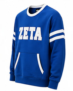 Wholesale Custom Made Winter Embroidered Zeta Phi Beta <b>Men's</b> Fraternity Quarter-Zip Solid ODM Pullover Sweatshirt Cotton Fleece - Product Image 3